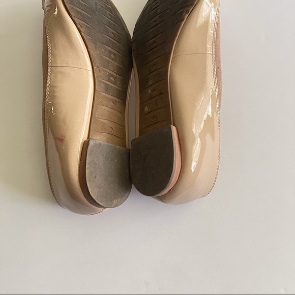 Kate Spade Patent Leather Nude Bow Ballet Flats 7 - Picture 10 of 12